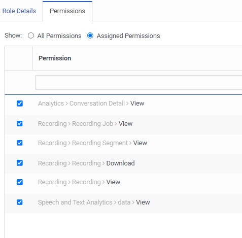 Download recordings and transcripts permissions